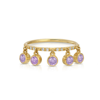 Peekaboo Diamond drop ring