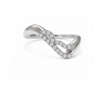 Initial Wave ring Solid gold