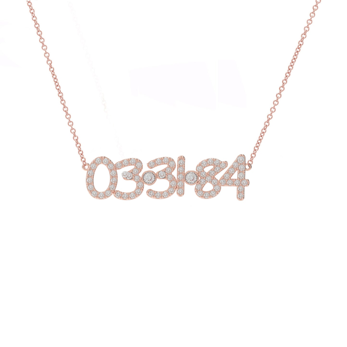 Diamond Pave date necklace