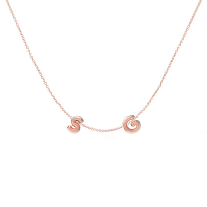 3D bubble sliding Name Necklace