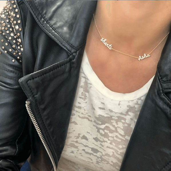 Tiny Treasures English Diamond Name Necklace