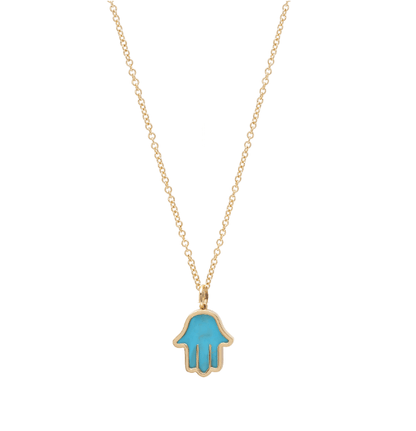 Hamsa Necklace with stone