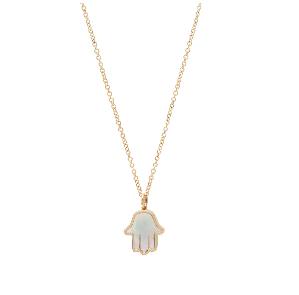 Hamsa Necklace with stone