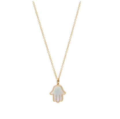 Hamsa Necklace with stone