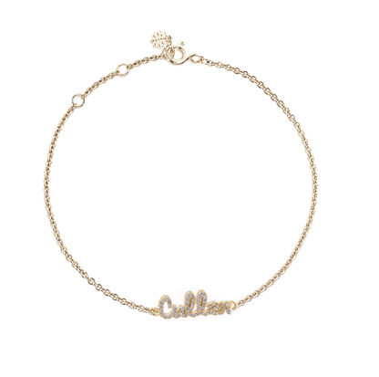 Tiny Treasures English Diamond Name Bracelet