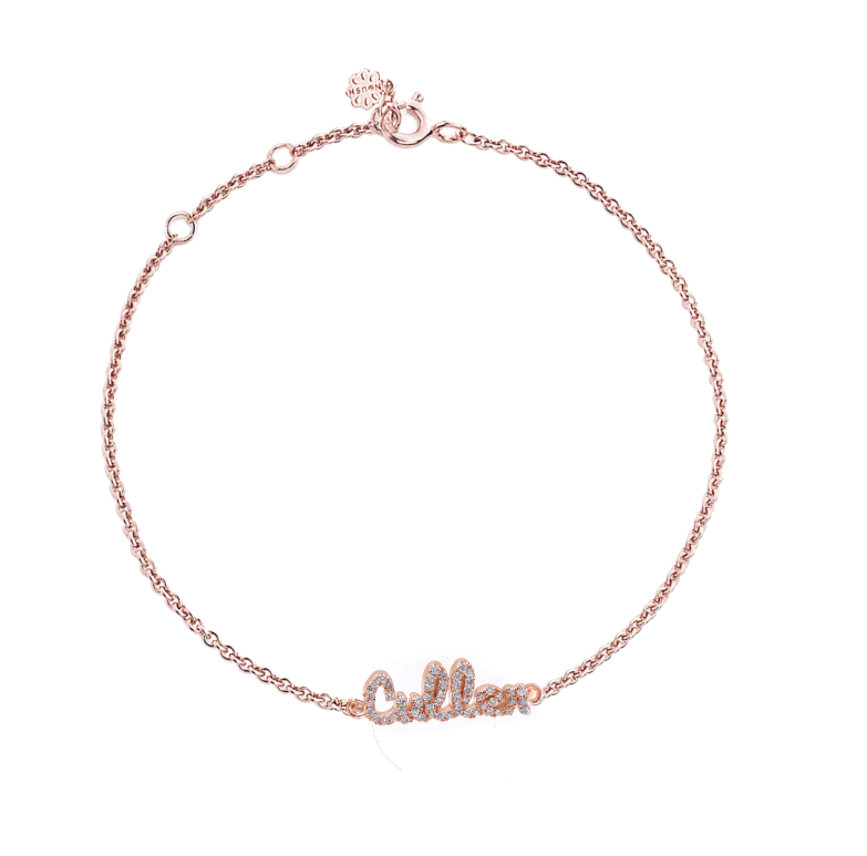 Tiny Treasures English Diamond Name Bracelet