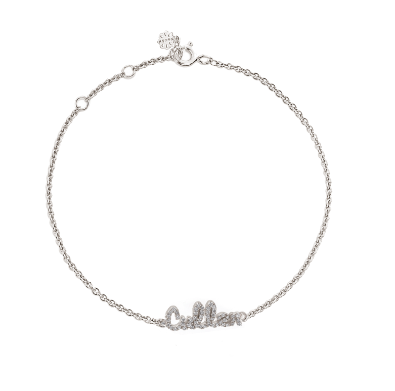 Tiny Treasures English Diamond Name Bracelet