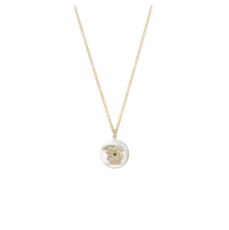 Co-exist - Four Clover on Gemstone Necklace