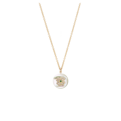 Co-exist - Four Clover on Gemstone Necklace