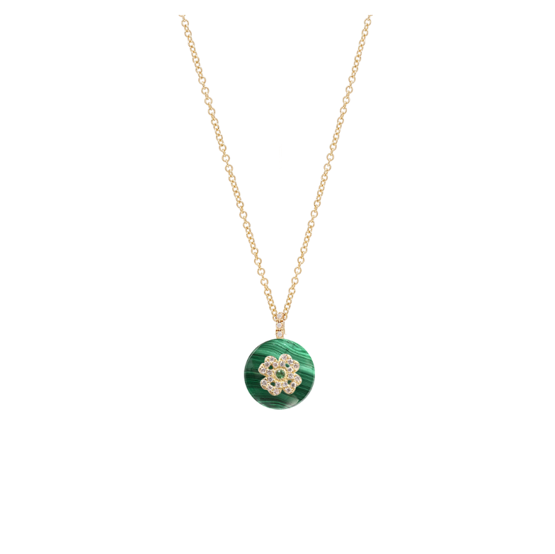 Co-exist - Four Clover on Gemstone Necklace