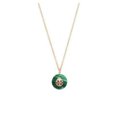 Co-exist - Lady bug Necklace on stone