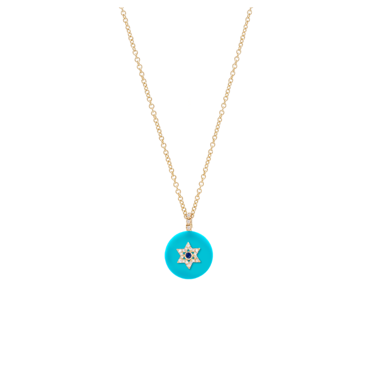 Co-exist - Star of David Necklace on Gemstone