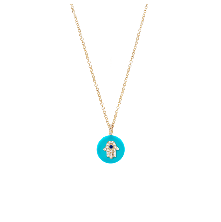 Co-exist - Hamsa Necklace on Gemstone