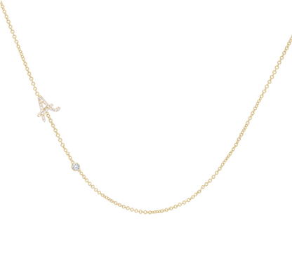 Tiny Treasure Multi Initial diamond necklace