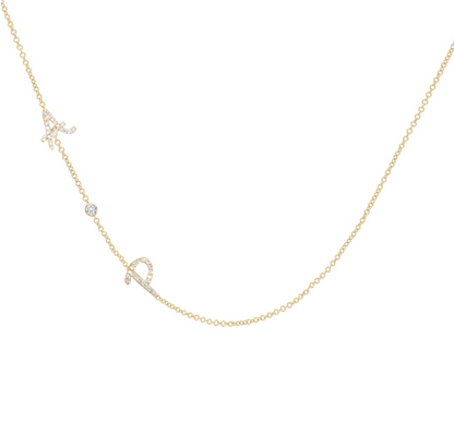 Tiny Treasure Multi Initial diamond necklace