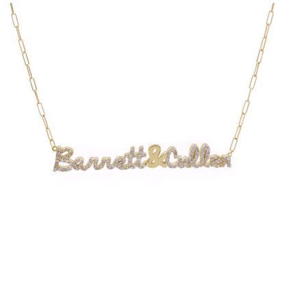 Tiny Treasure Diamond Double Name Necklace