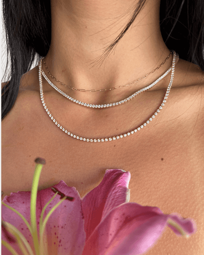 Bezel Tennis necklace