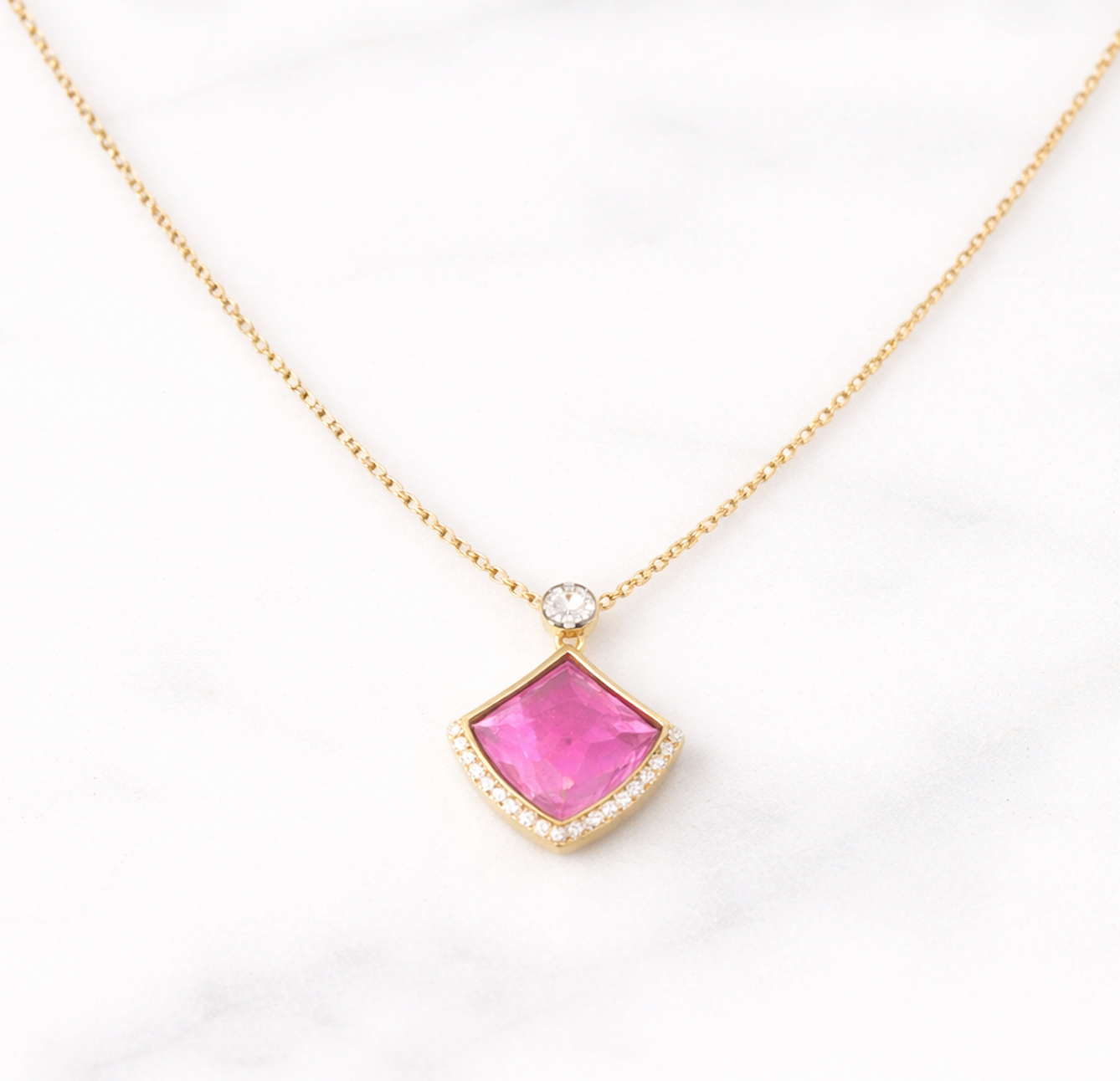 Ready to Ship - Kashan Pink tourmaline necklace
