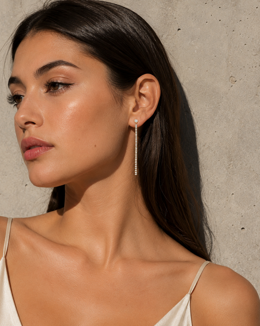 Personalized Hide and Seek Long Bar Earrings