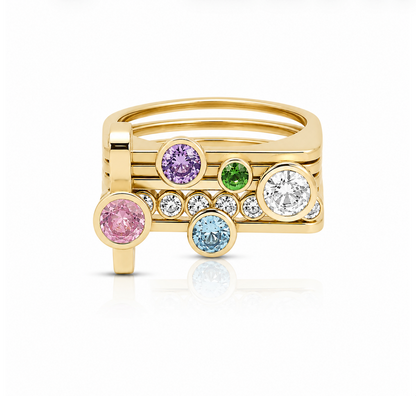 Round LNQD 5 Stack Rings