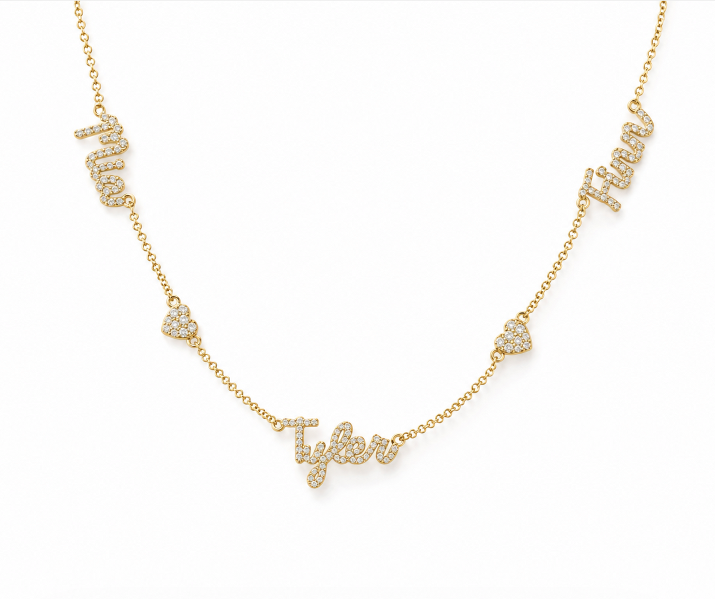 Diamond multi Name Necklace