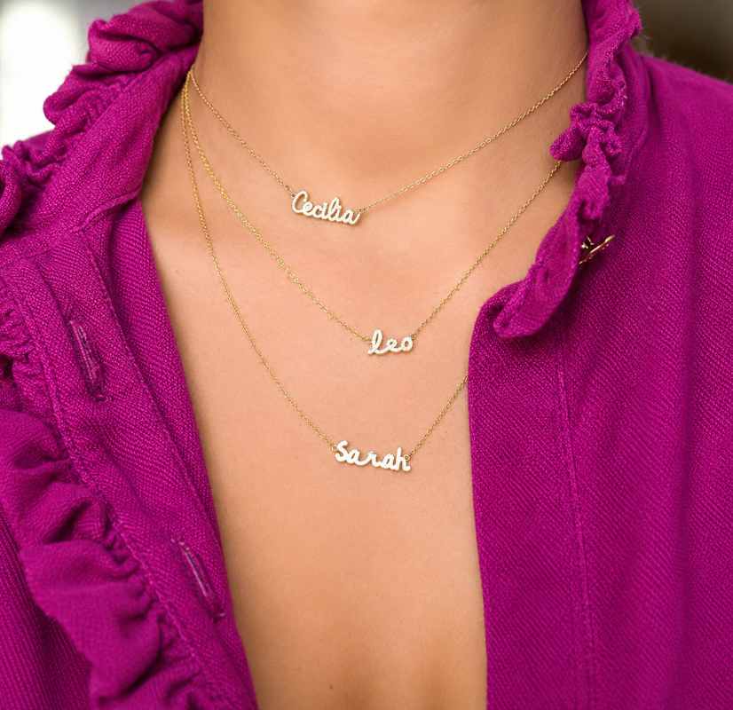 Tiny Treasures Diamond Name Necklace