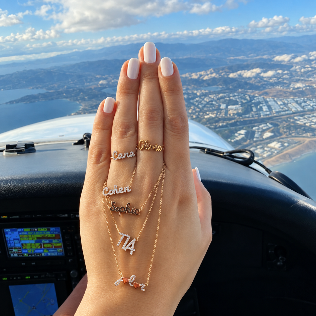 Large Diamond Name Necklace