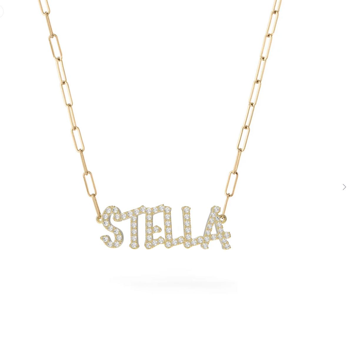 Large Diamond Name Necklace