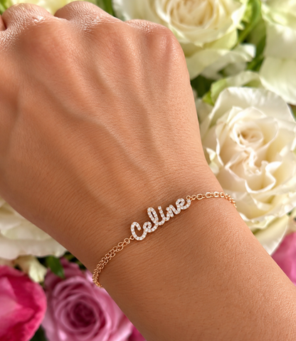Tiny Treasures English Diamond Name Bracelet