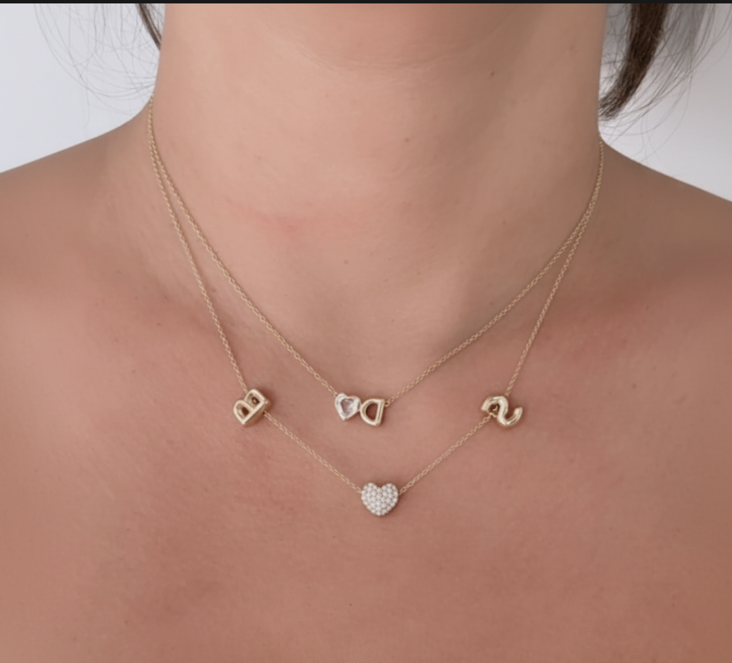 SAMPLE SALE 3d Bubble necklace with stone