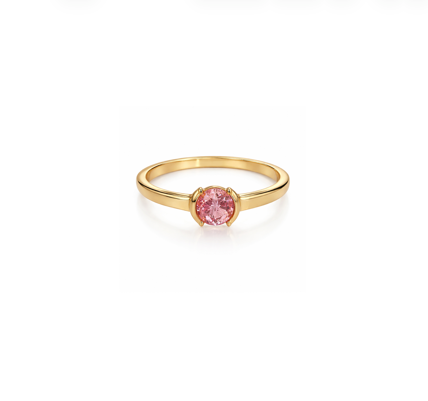 Ready to Ship - Pink Sapphire solitaire ring