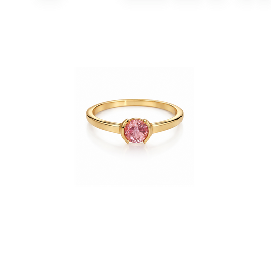 Sample Sale --Pink Sapphire solitaire ring