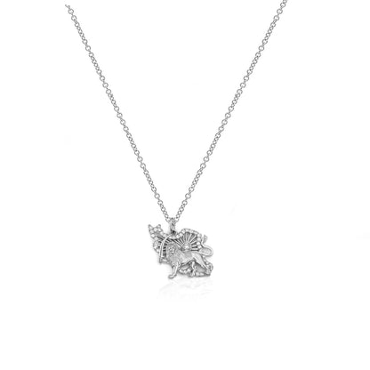 Diamond Iran Shiro Khorshid - Lion and Sun Necklace. Noush Exclusive