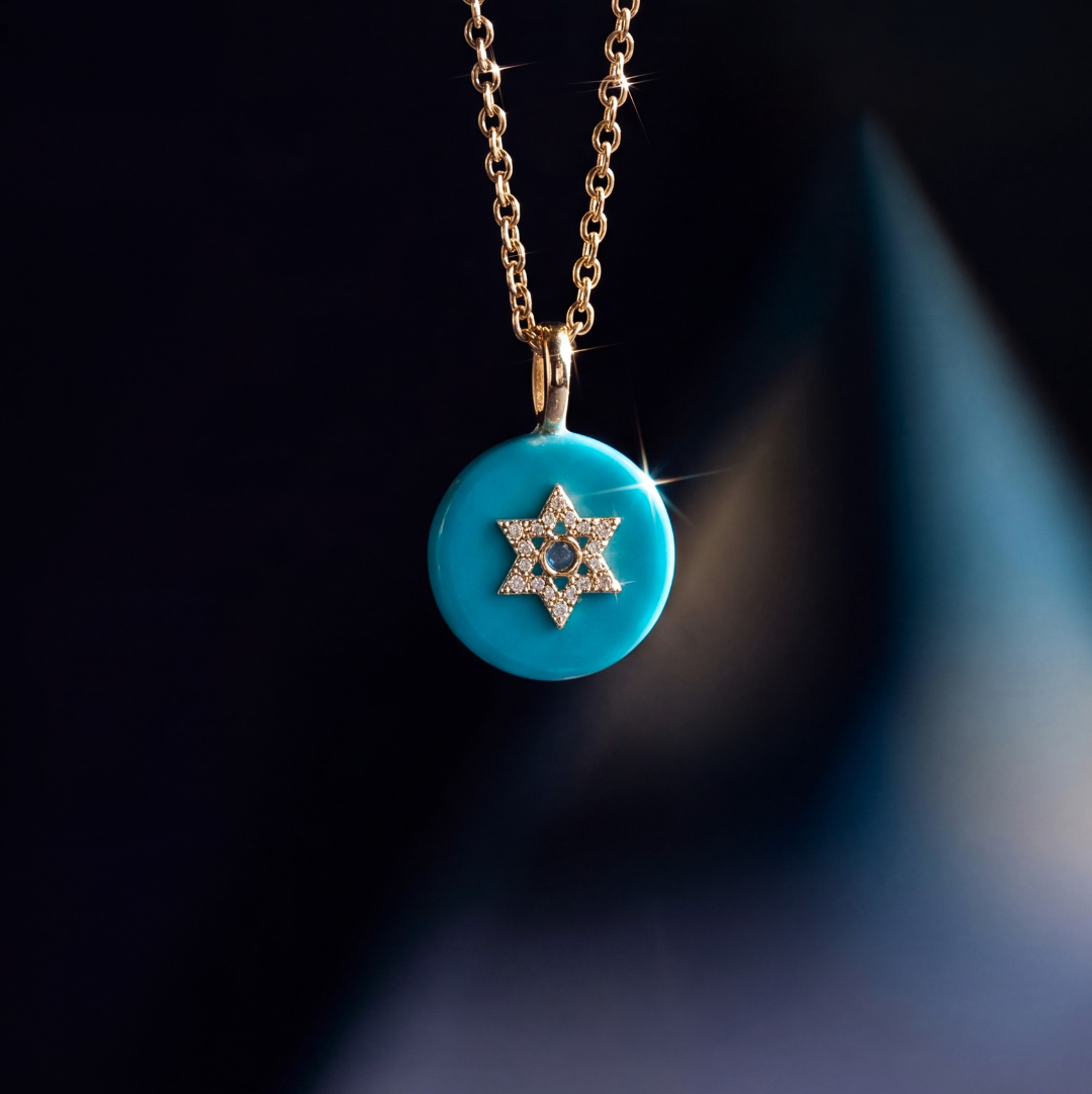 Co-exist - Star of David Necklace on Gemstone