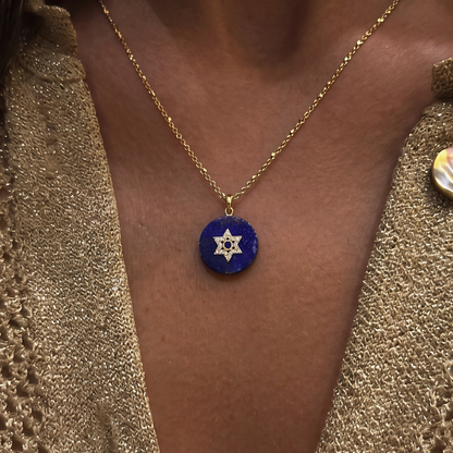 Co-exist - Star of David Necklace on Gemstone