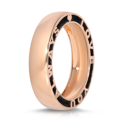 Personalized Hide and Seek Thick Gold Band