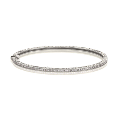 Personalized Hide and Seek 1 Row Diamond Bangle