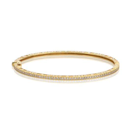 Personalized Hide and Seek 1 Row Diamond Bangle