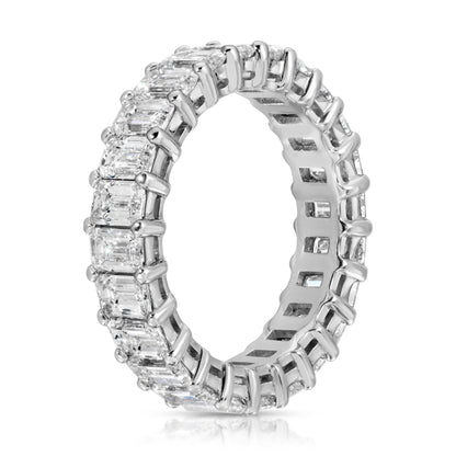 Emerald cut diamond eternity band