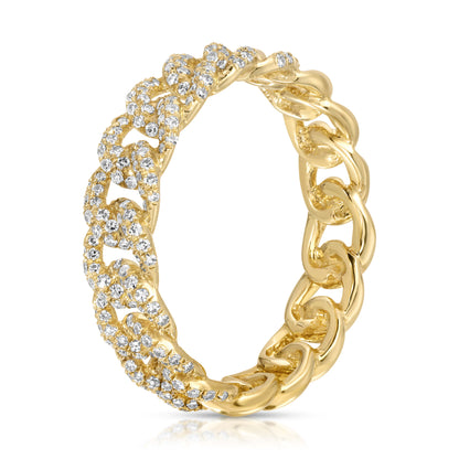 Cuban Chain Diamond Ring