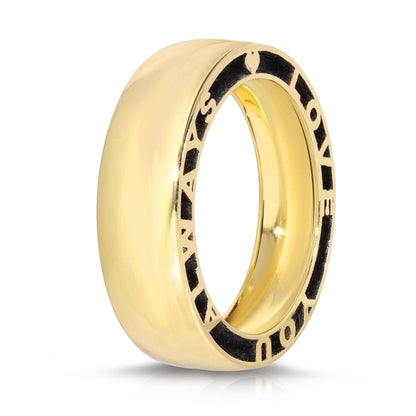 Personalized Hide and Seek Thick Gold Band