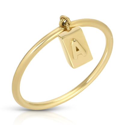 Peekaboo baguette Gold ring