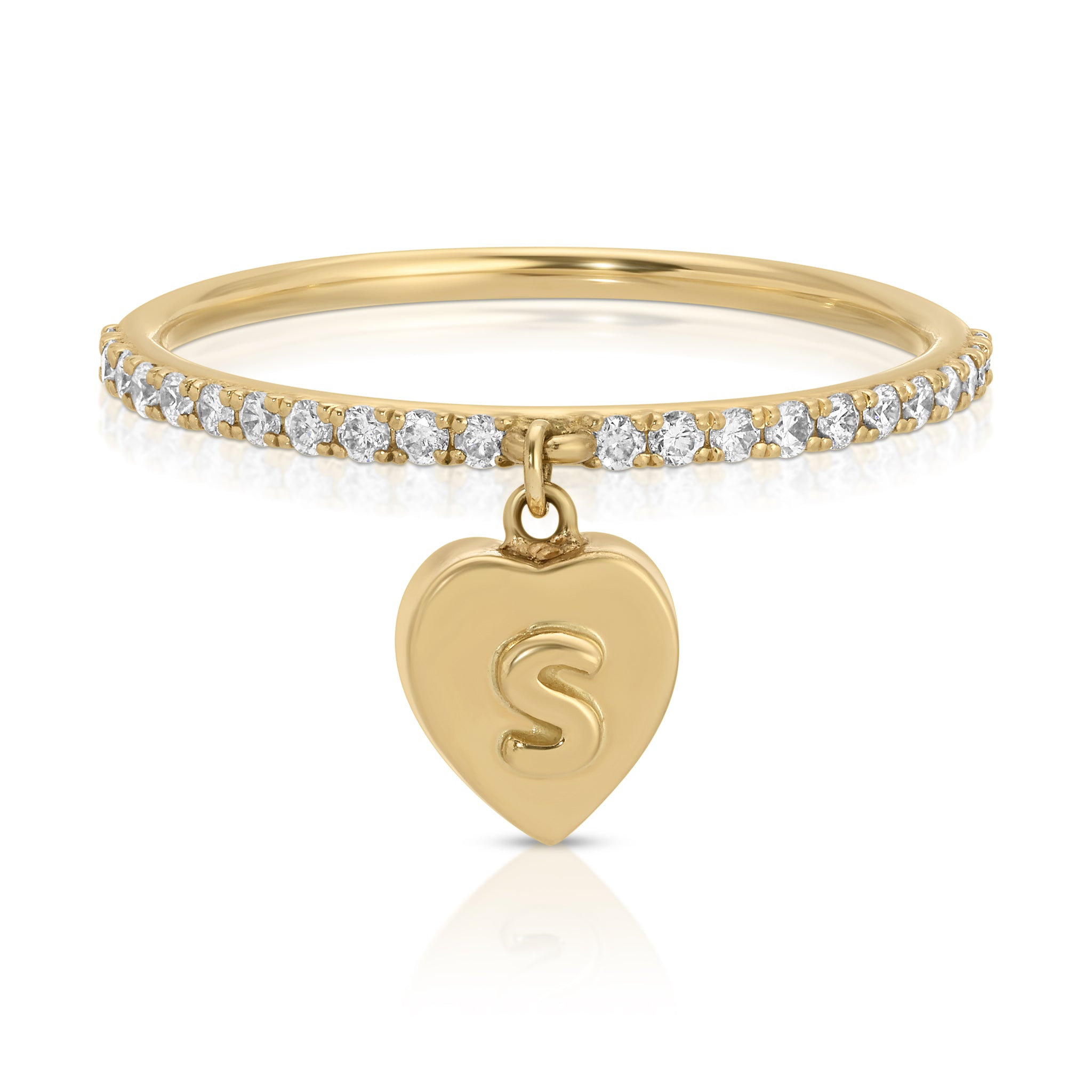 Sample Sale Peekaboo Heart pave ring