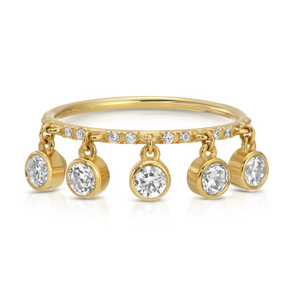 Peekaboo Diamond drop ring