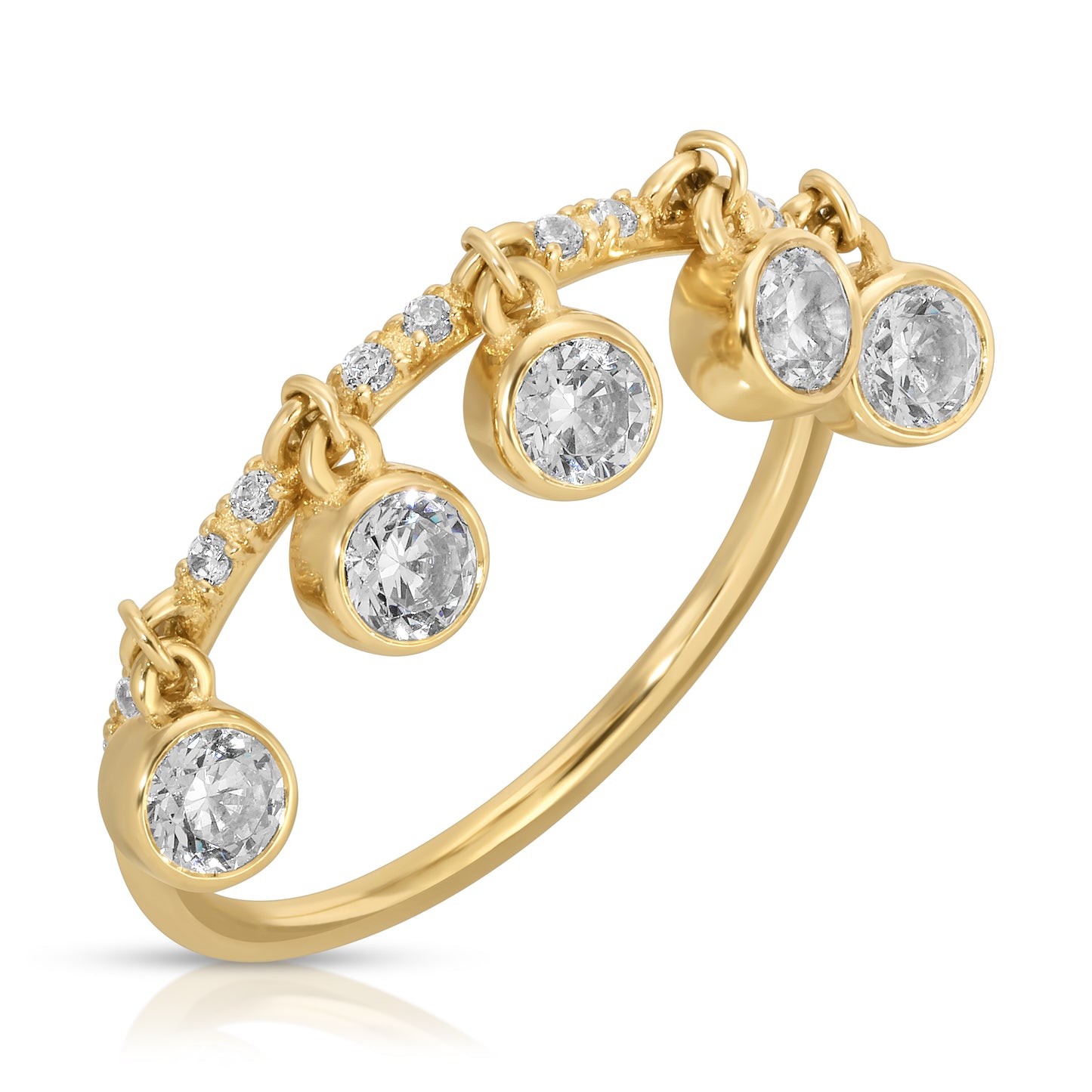 Peekaboo Diamond drop ring