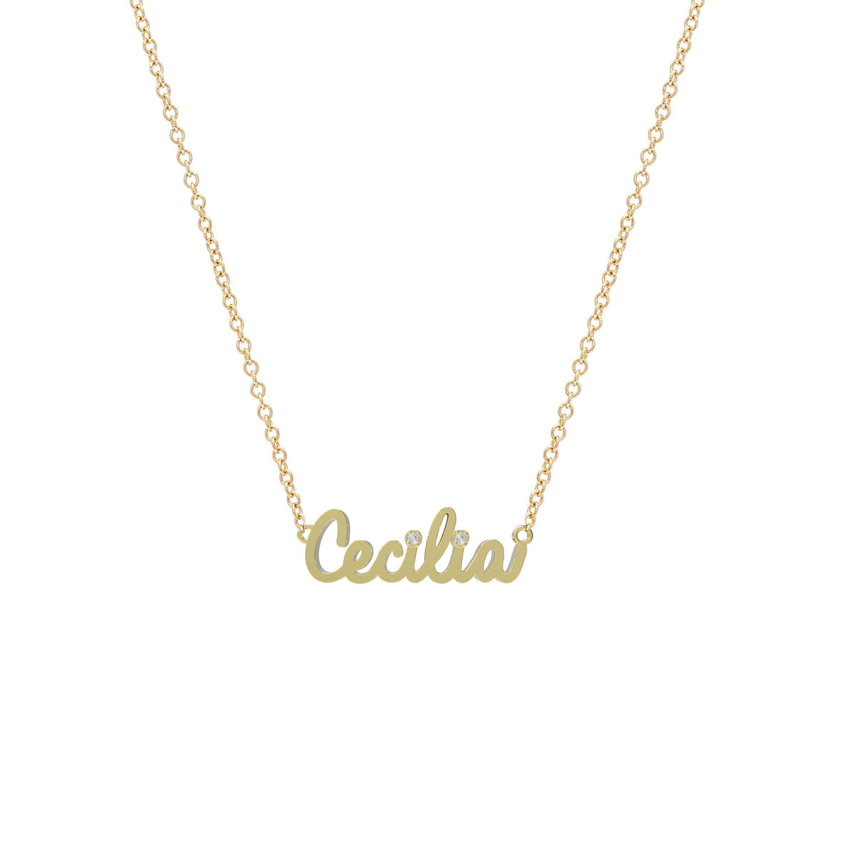 Tiny Treasure Name Necklace. Noush Exclusive