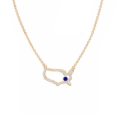 USA Map Necklace