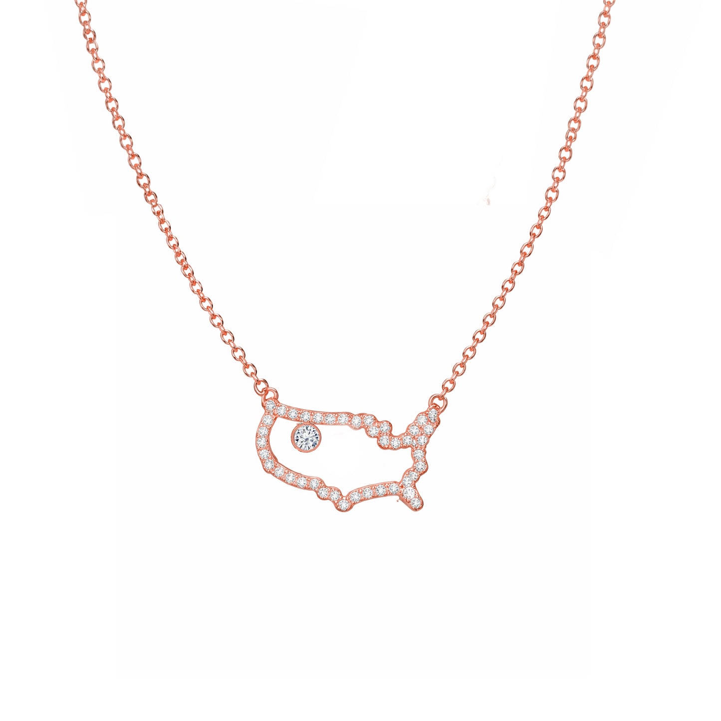 USA Map Necklace