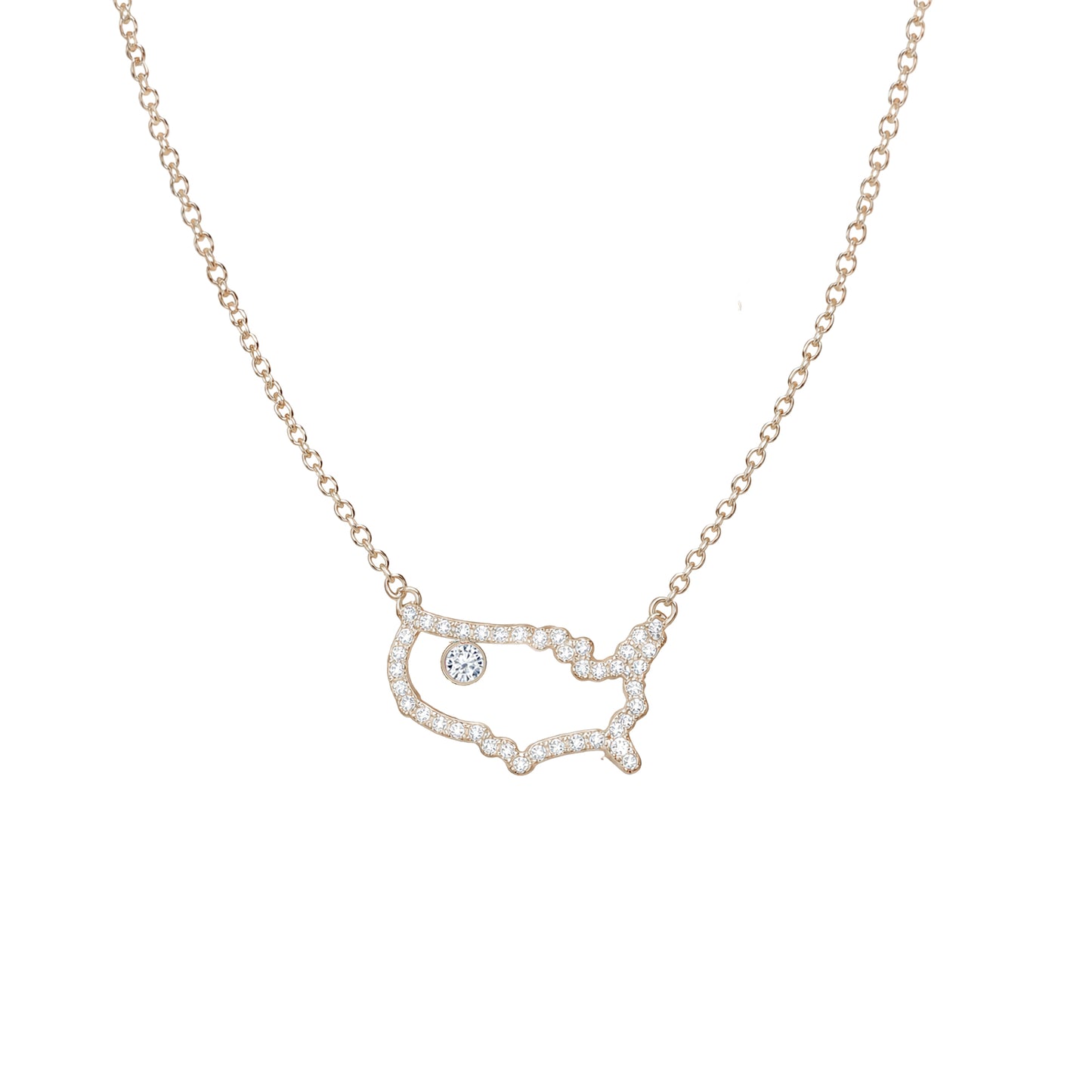 USA Map Necklace