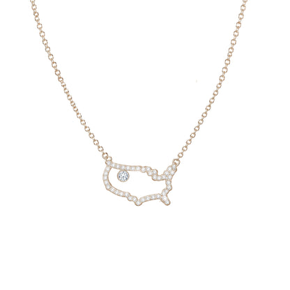 USA Map Necklace